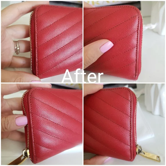 Authentic Pre-owned Yves Saint Laurent Grain De Poudre Zip Around Wallet - Picture 11 of 16